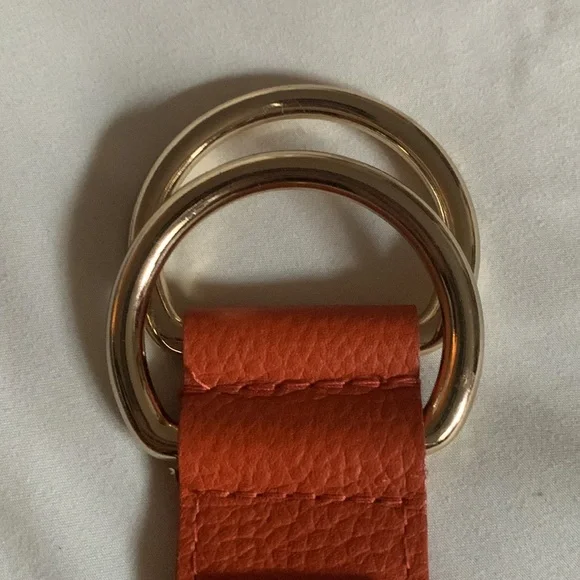 MICHAEL KORS - Straw leather ring belt Orange, S/M - Picture 2 of 9